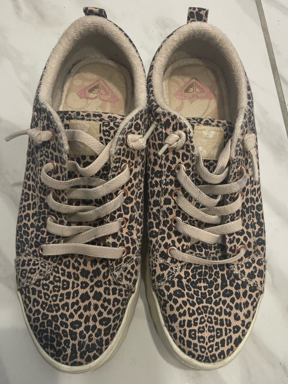 Volcom Leopard Print Canvas Platform Memory Foam Skate Sneakers Summer Party
